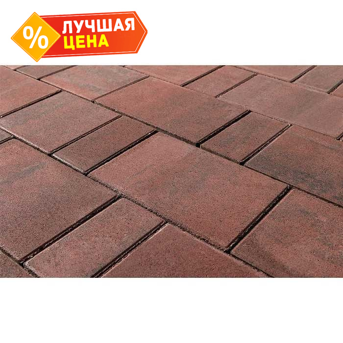 Плитка тротуарная BRAER Старый город Ландxаус Color Mix Закат, толщина 60 мм