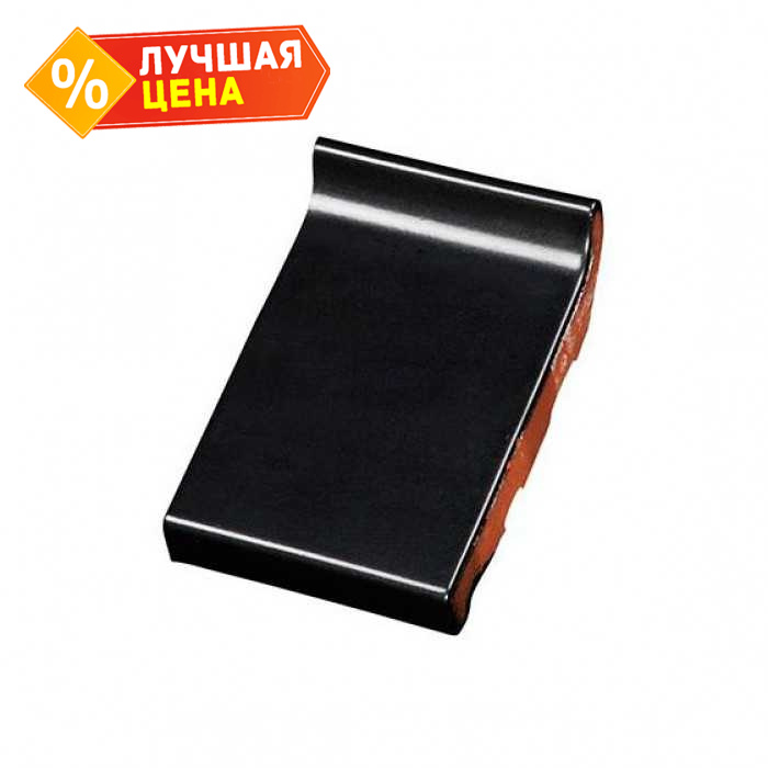 Клинкерный водоотлив Terca Black shine глазурованный, 160*105*30 мм