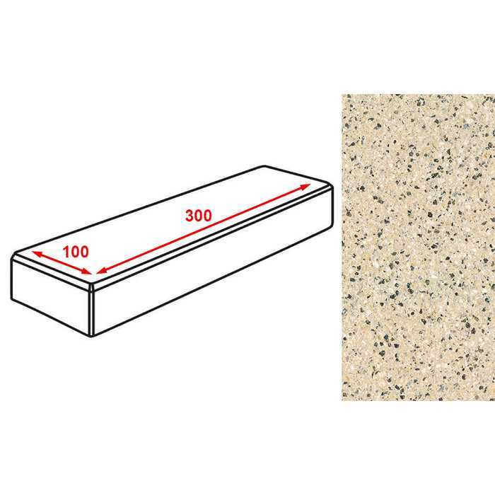 Плитка тротуарная Готика Granite FERRO, паркет, Жельтау 300x100x60 мм